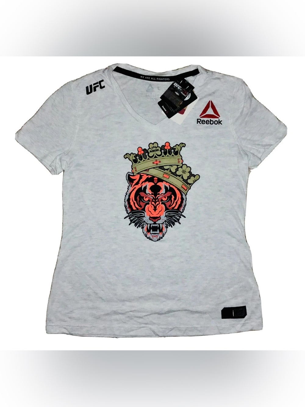 Conor McGregor Reebok UFC 229 Legacy White Tee Shirt Women's Size L Large NWT